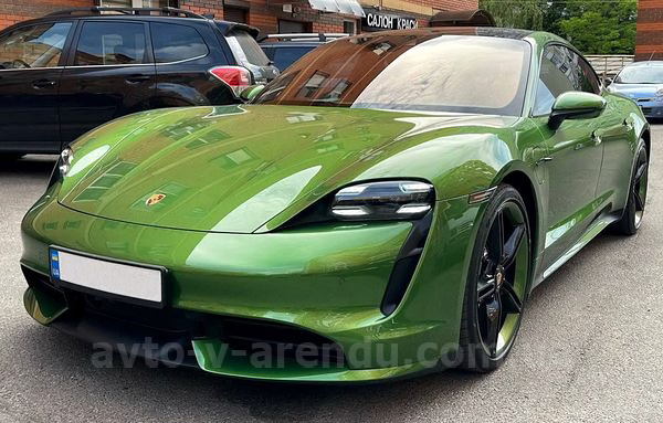 Оренда авто Porsche Taycan Turbo 671 hp AWD з водієм, прокат авто Порше Тайкан Турбо 671 hp AWD без водія у Києві