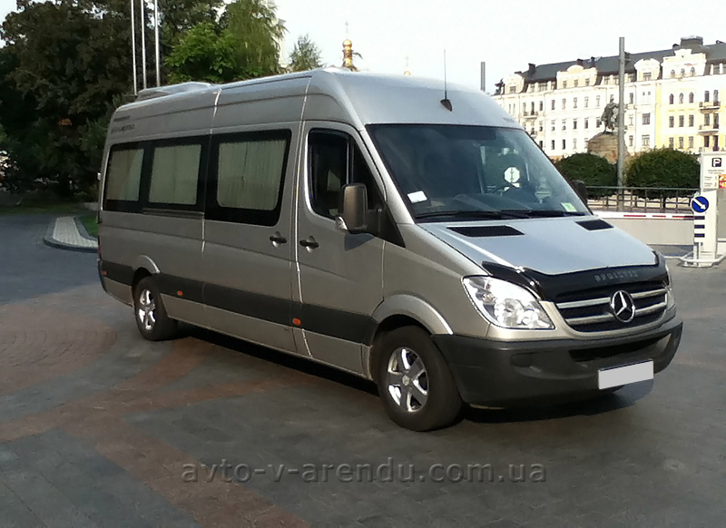 Оренда мікроавтобуса з водієм Mercedes Sprinter silver 12 місць